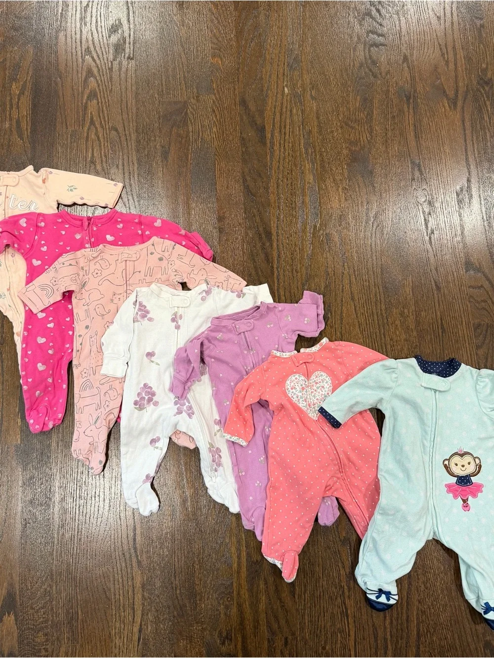 Baby Girl 0-3 Months Bundle of 7 Sleep and Play